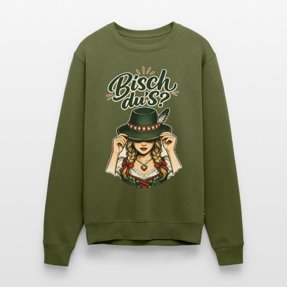 Bisch du’s? – Der Blick sagt alles |  Männer Premium Pullover - Khaki