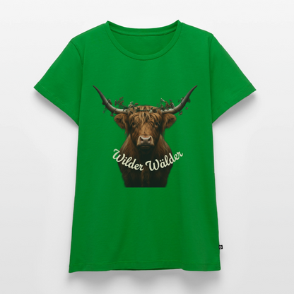 Wilder Wälder – Schwarzwald Highland Rind | Frauen Premium T-Shirt - Grün
