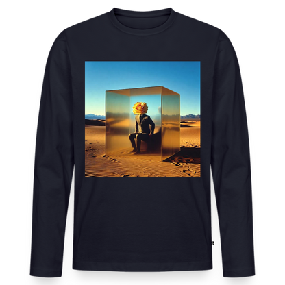 Gefühle unter Glas | Männer Premium Bio Langarmshirt - Navy