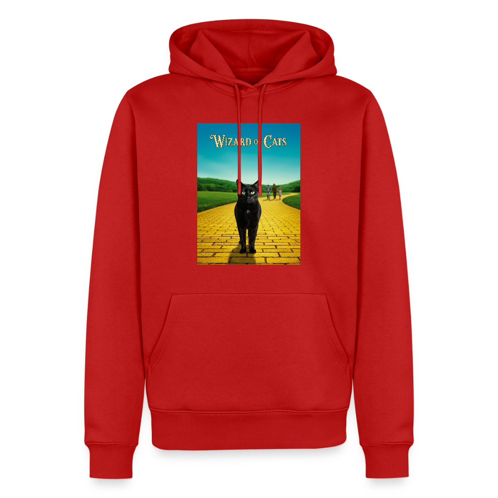 Wizard of Cats – Der gelbe Weg gehört Krümel | Männer Premium Hoodie - Rot