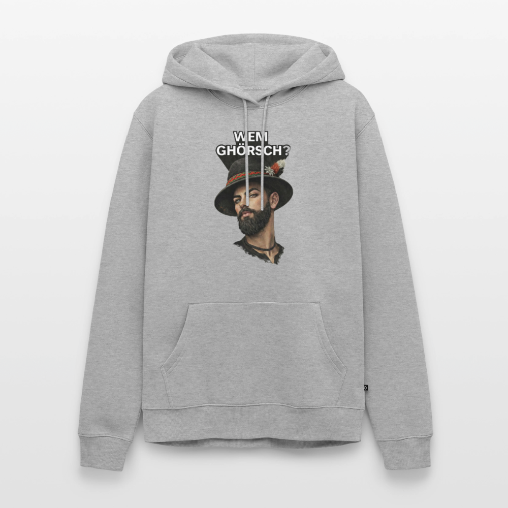 Wem ghörsch? – Alemannische Klärung | Männer Premium Hoodie - Grau meliert