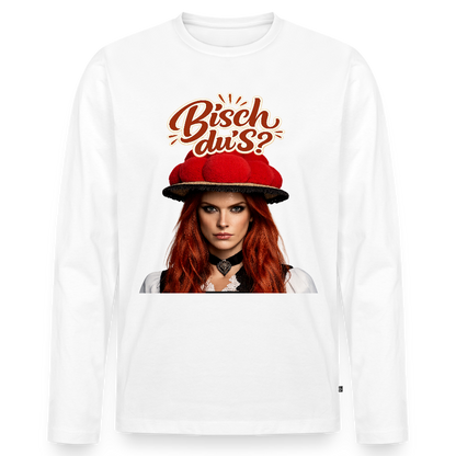 Bisch du’s? – Schwarzwaldmädel | Männer Premium Bio Langarmshirt - Weiß