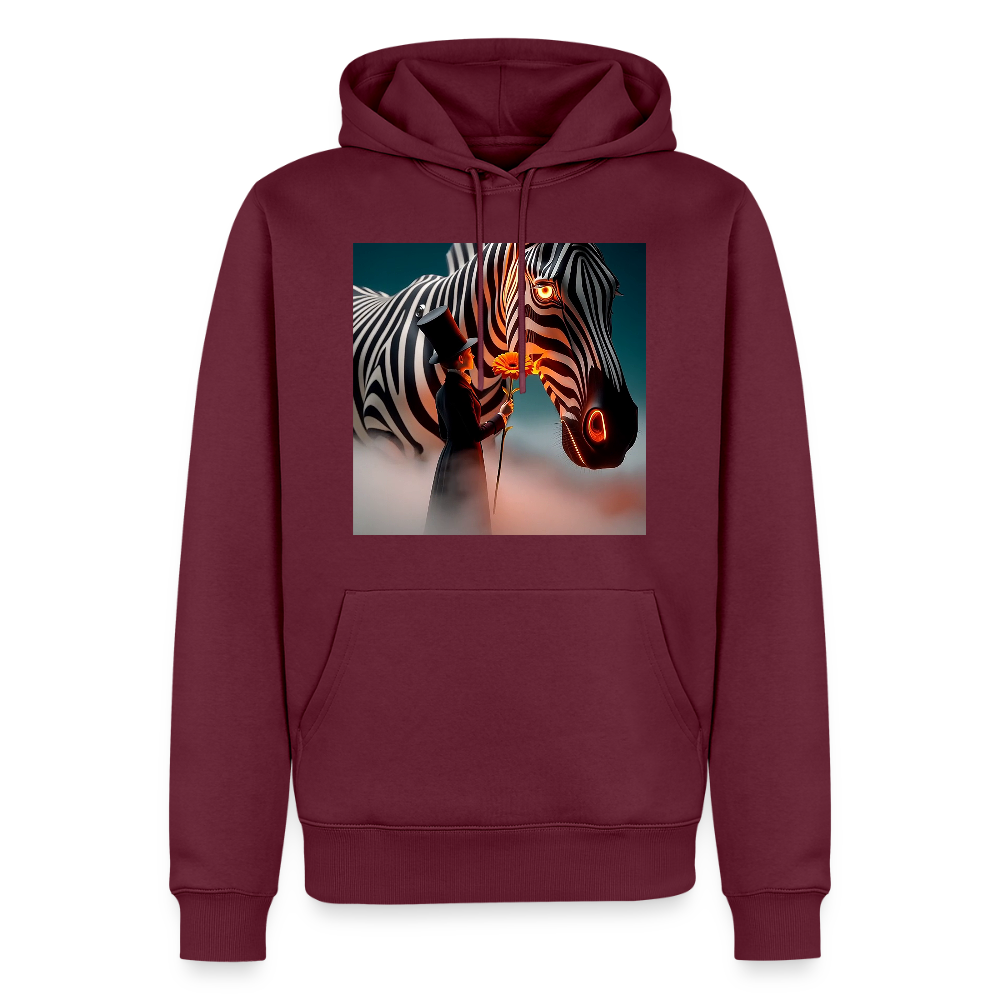 Blumen für ein Zebra | Männer Premium Hoodie - Burgunderrot