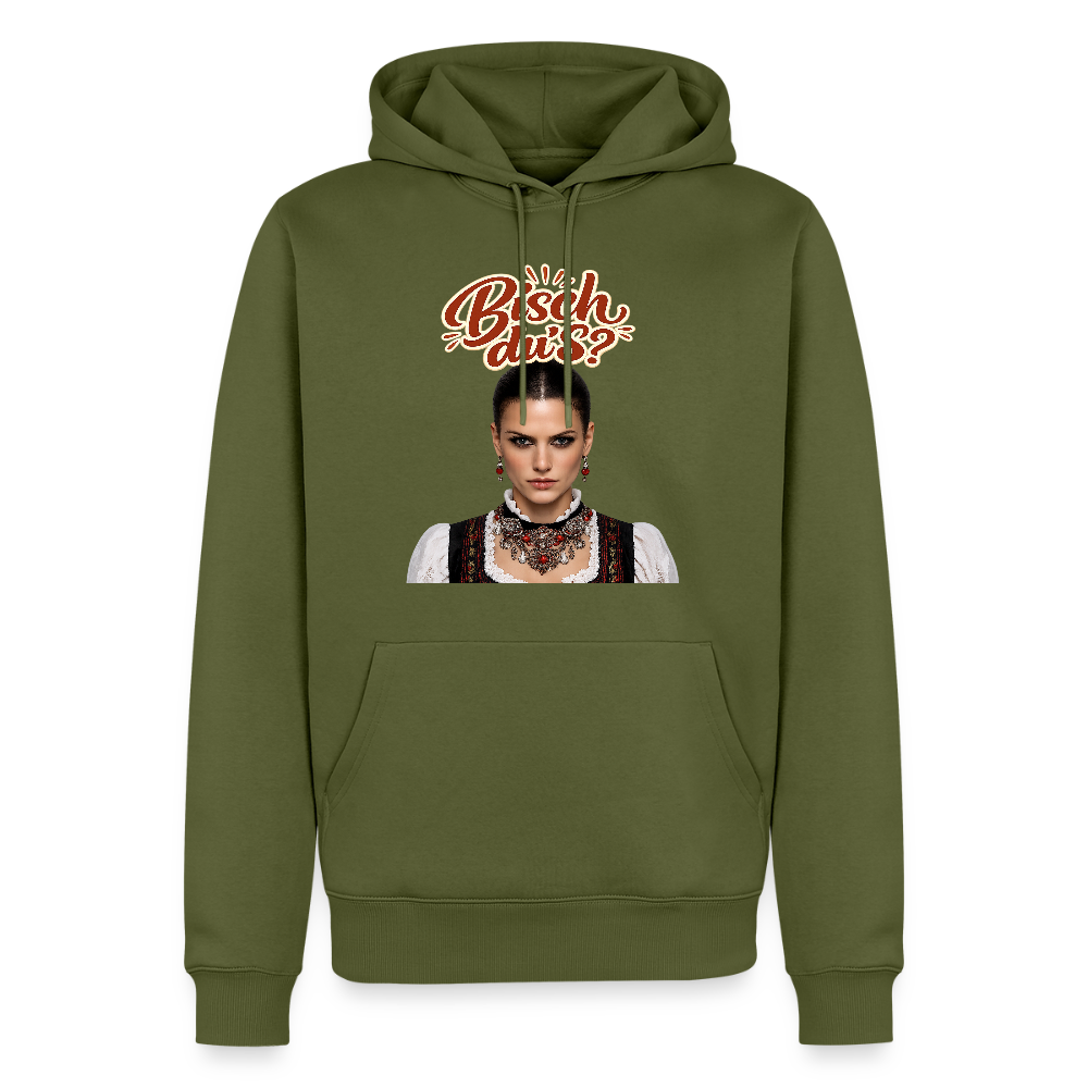 Schwarzwaldstolz – Sie weiß, wer sie isch | Männer Premium Hoodie - Khaki