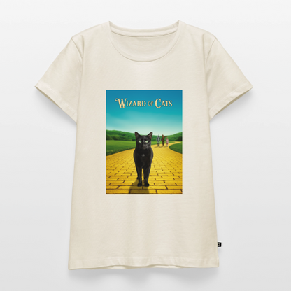 Wizard of Cats – Der gelbe Weg gehört Krümel | Frauen Premium T-Shirt - Naturweiß