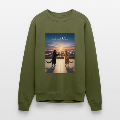 La La Cat – Tanz über den Dächern |  Männer Premium Pullover - Khaki