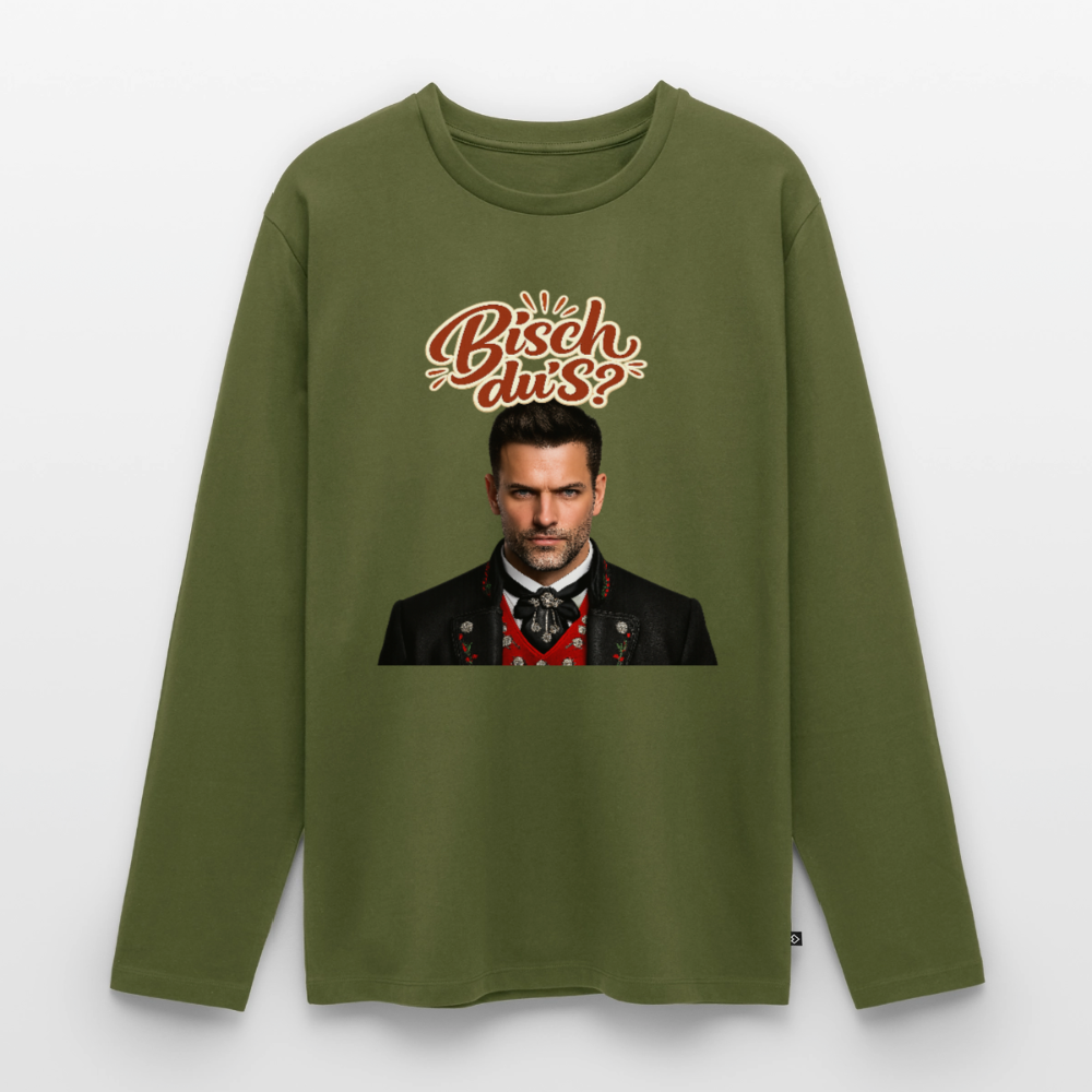 Bisch du’s? – Schwarzwaldkerl | Männer Premium Bio Langarmshirt - Khaki