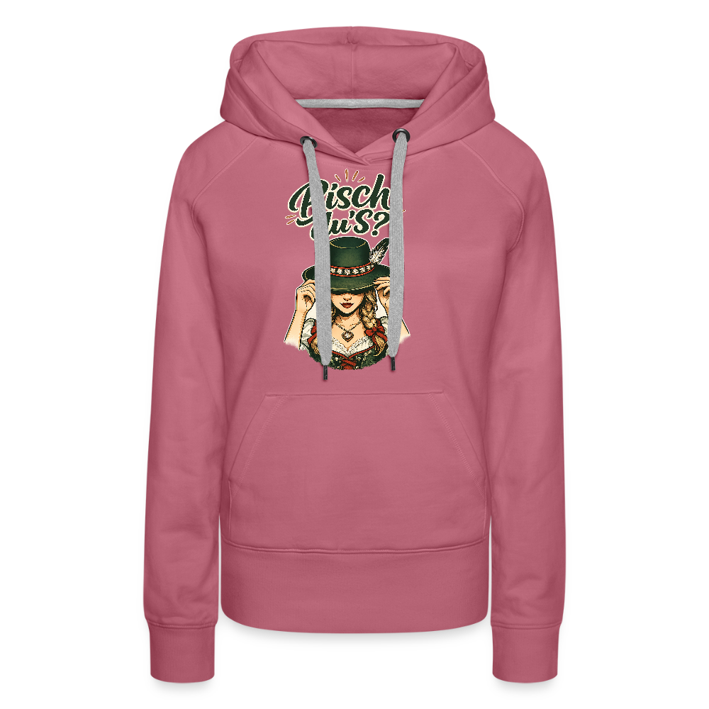 Bisch du’s? – Der Blick sagt alles | Frauen Premium Hoodie - Malve