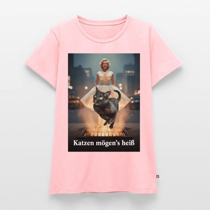 Katzen mögen’s heiß | Frauen Premium T-Shirt - Rosa
