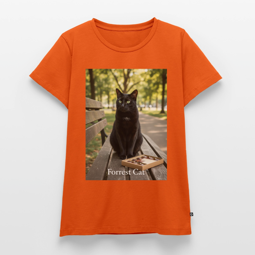 Forrest Cat – Krümel wartet | Frauen Premium T-Shirt - Orange 