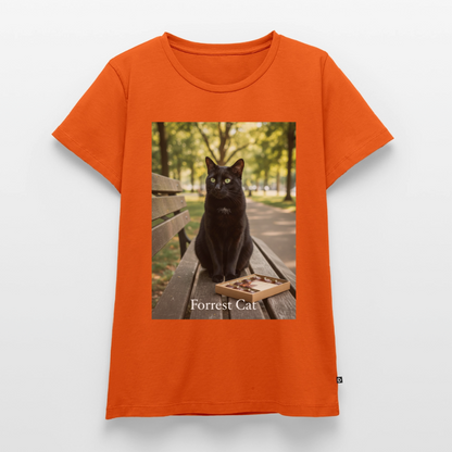 Forrest Cat – Krümel wartet | Frauen Premium T-Shirt - Orange 