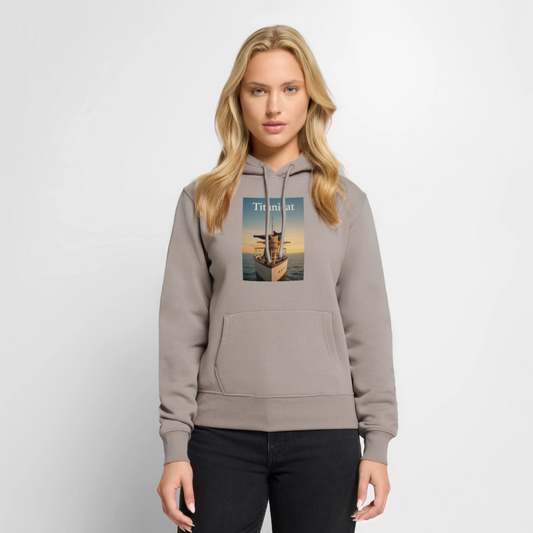 Titanicat – Ich bin der König der Kratzbäume | Frauen Premium Hoodie - Taupe