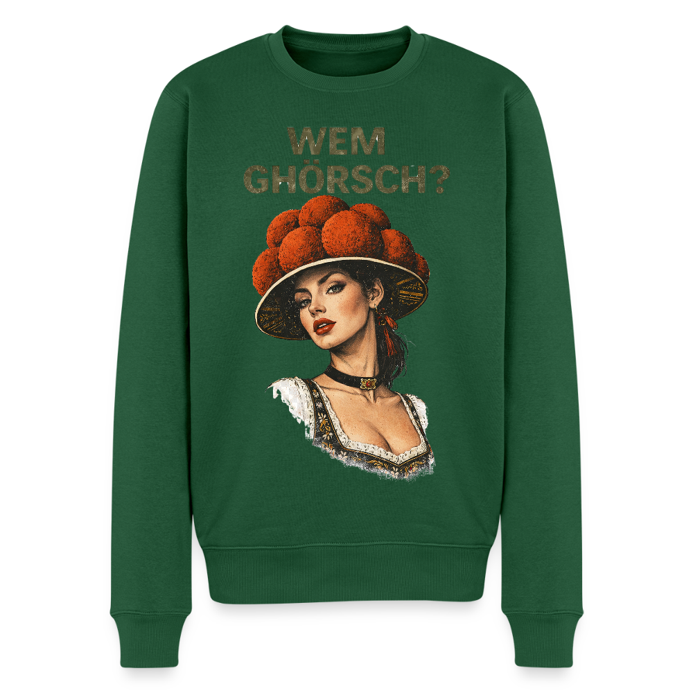 Wem ghörsch? – Schwarzwald Edition |  Männer Premium Pullover - Flaschengrün