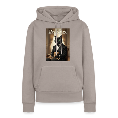 Die Katze – Krümel regelt das | Frauen Premium Hoodie - Taupe