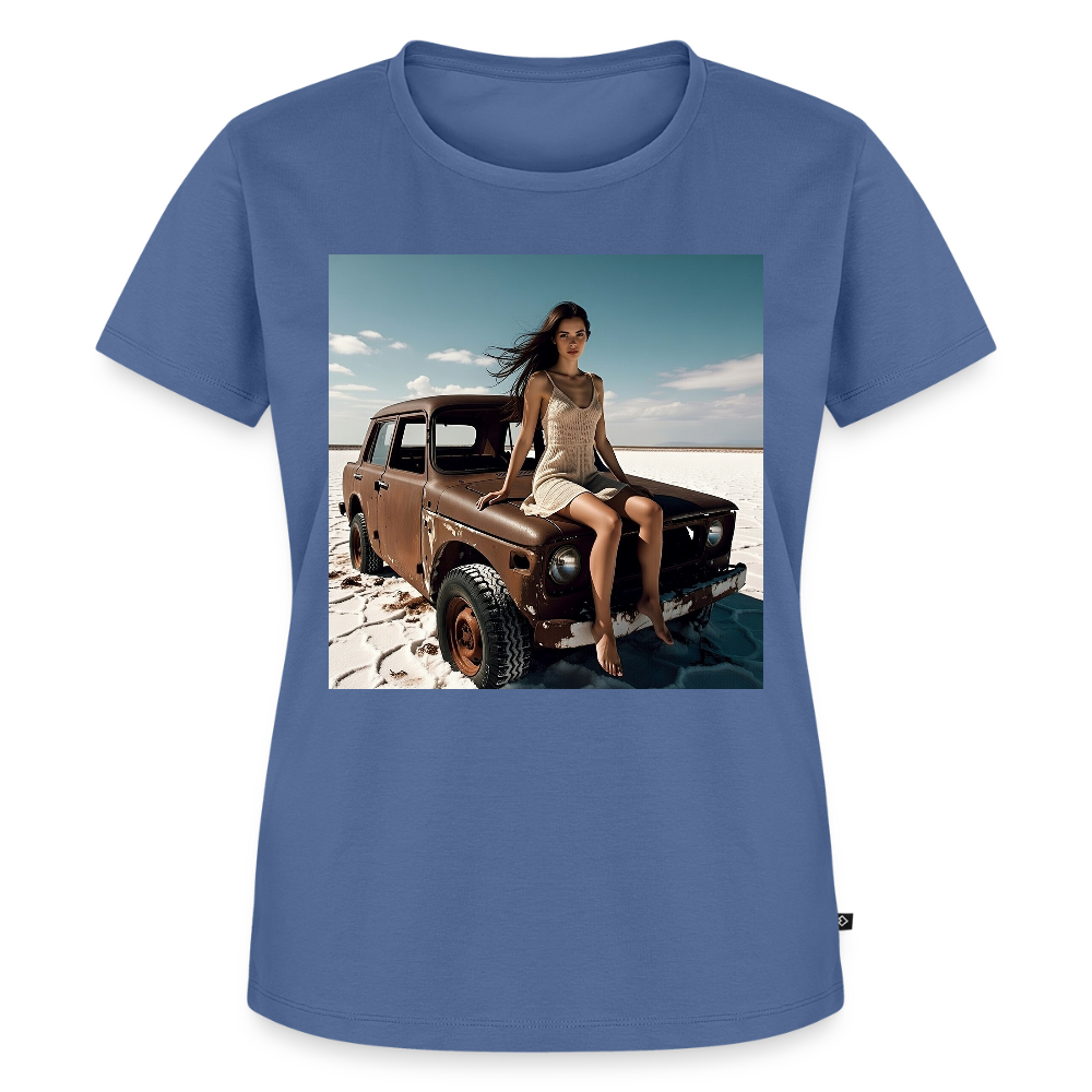 Warten auf irgendwas | Frauen Premium T-Shirt - Taubenblau
