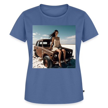 Warten auf irgendwas | Frauen Premium T-Shirt - Taubenblau