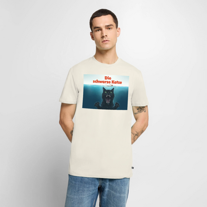 Die schwarze Katze – Krümel taucht auf | Männer Premium T-Shirt - Naturweiß