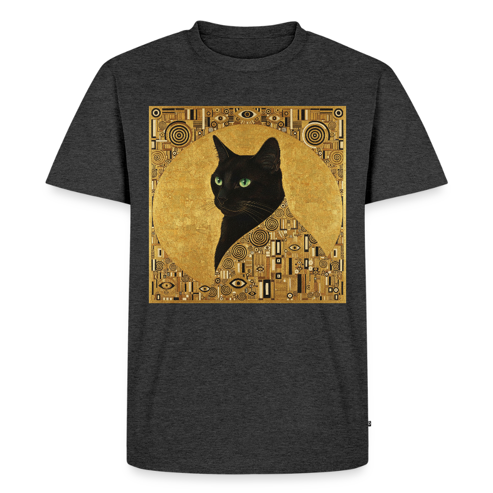 Adele… aber sie schnurrt – Goldene Katze à la Klimt | Männer Premium T-Shirt - Anthrazit meliert