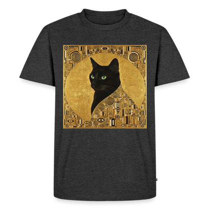 Adele… aber sie schnurrt – Goldene Katze à la Klimt | Männer Premium T-Shirt - Anthrazit meliert