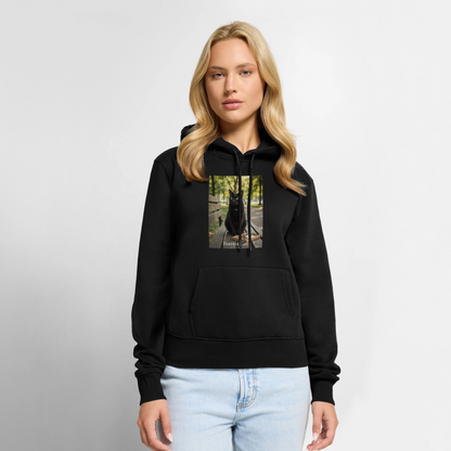 Forrest Cat – Krümel wartet | Frauen Premium Hoodie - Schwarz