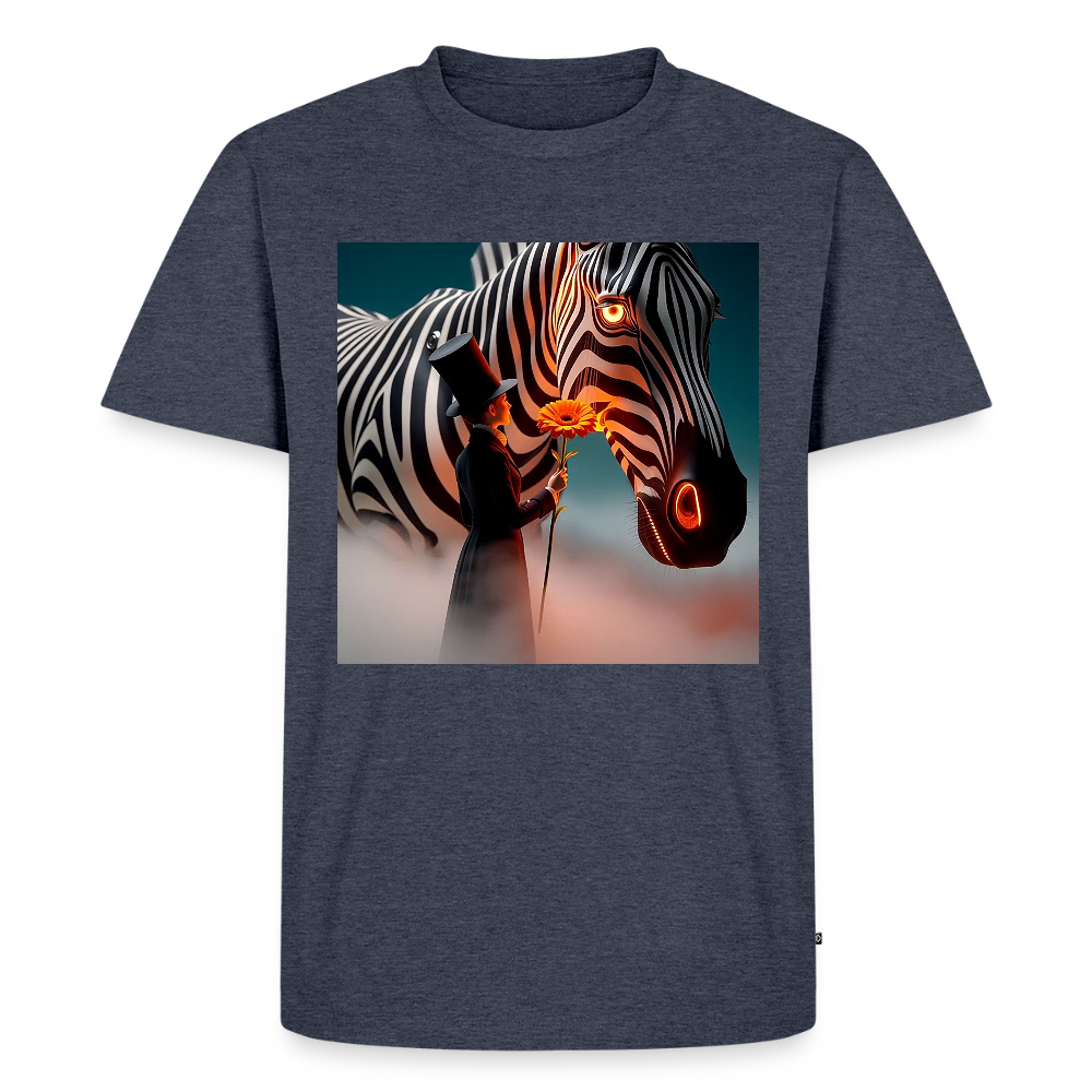 Blumen für ein Zebra | Männer Premium T-Shirt - Jeansblau 