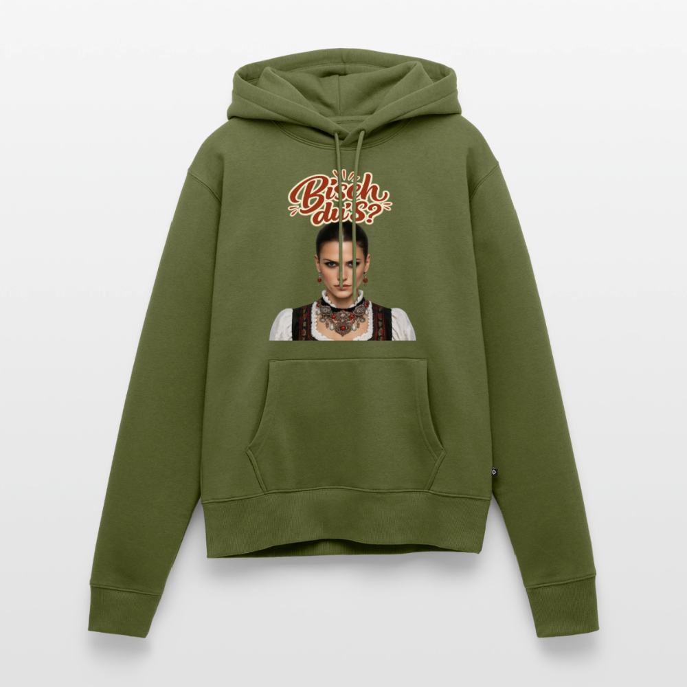 Schwarzwaldstolz – Sie weiß, wer sie isch | Frauen Premium Hoodie - Khaki