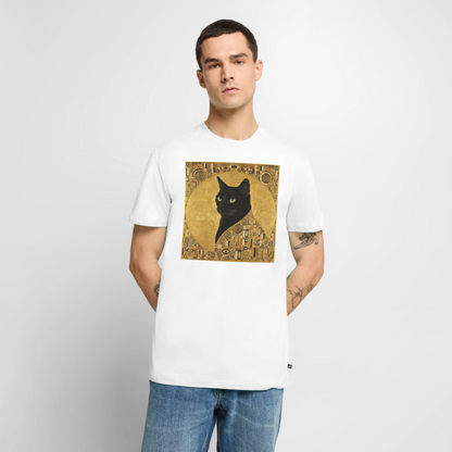 Adele… aber sie schnurrt – Goldene Katze à la Klimt | Männer Premium T-Shirt - Weiß