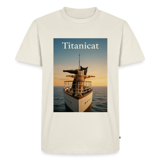 Titanicat – Ich bin der König der Kratzbäume | Männer Premium T-Shirt - Naturweiß