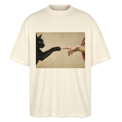 Die Erschaffung Adams… aber die Katze war schneller | Stanley/Stella Oversized Unisex Bio T-Shirt Blaster - Natur