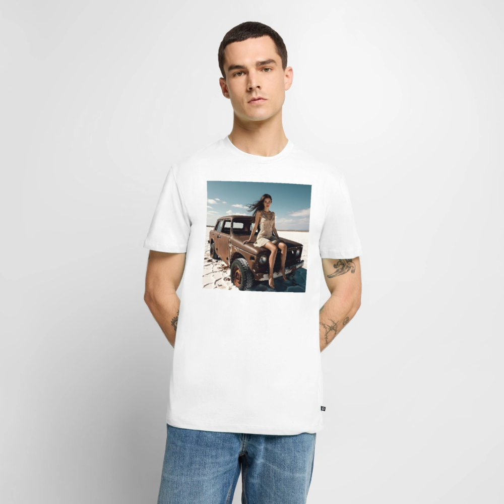 Warten auf irgendwas | Männer Premium T-Shirt - Weiß