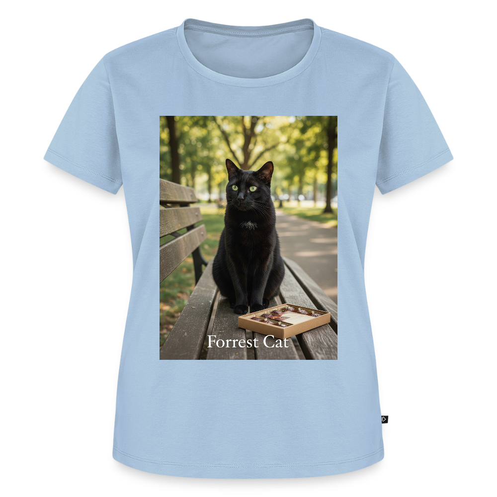 Forrest Cat – Krümel wartet | Frauen Premium T-Shirt - Hellblau