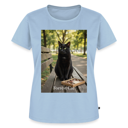 Forrest Cat – Krümel wartet | Frauen Premium T-Shirt - Hellblau
