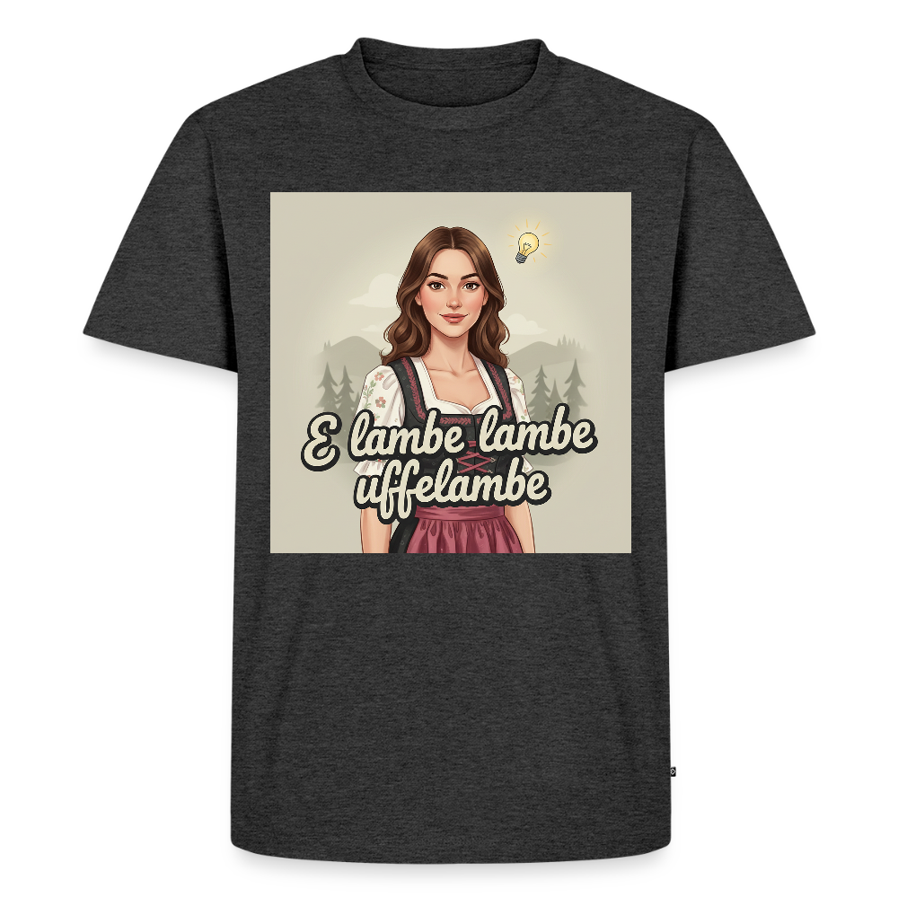 E Lambe, lambe, uffelambe – Alemannischer Geistesblitz | Männer Premium T-Shirt - Anthrazit meliert