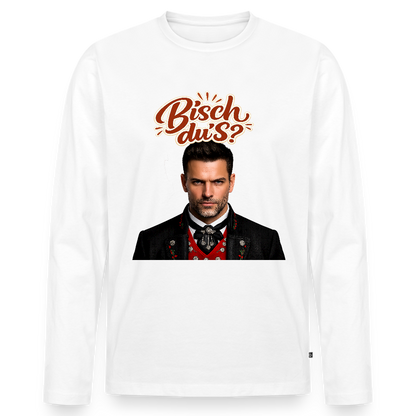 Bisch du’s? – Schwarzwaldkerl | Männer Premium Bio Langarmshirt - Weiß