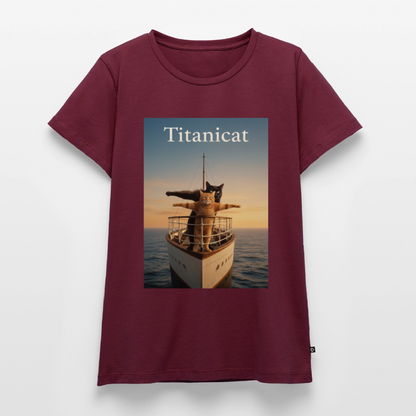 Titanicat – Ich bin der König der Kratzbäume | Frauen Premium T-Shirt - Burgunderrot