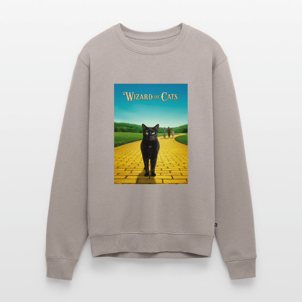 Wizard of Cats – Der gelbe Weg gehört Krümel |  Männer Premium Pullover - Taupe