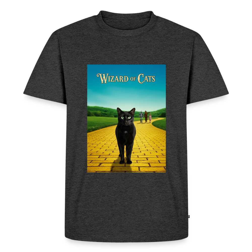 Wizard of Cats – Der gelbe Weg gehört Krümel | Männer Premium T-Shirt - Anthrazit meliert
