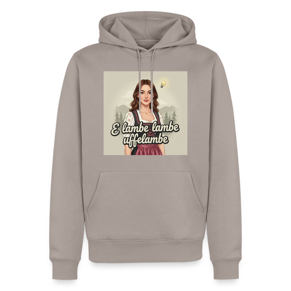 E Lambe, lambe, uffelambe – Alemannischer Geistesblitz | Männer Premium Hoodie - Taupe