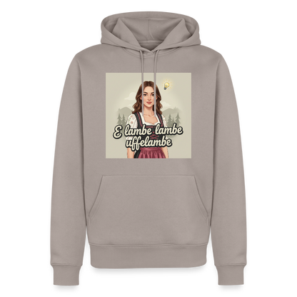 E Lambe, lambe, uffelambe – Alemannischer Geistesblitz | Männer Premium Hoodie - Taupe