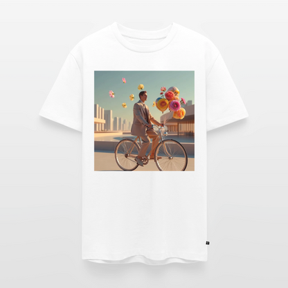 Fahrt ins Ungewisse (mit Blumen) | Männer Premium T-Shirt - Weiß
