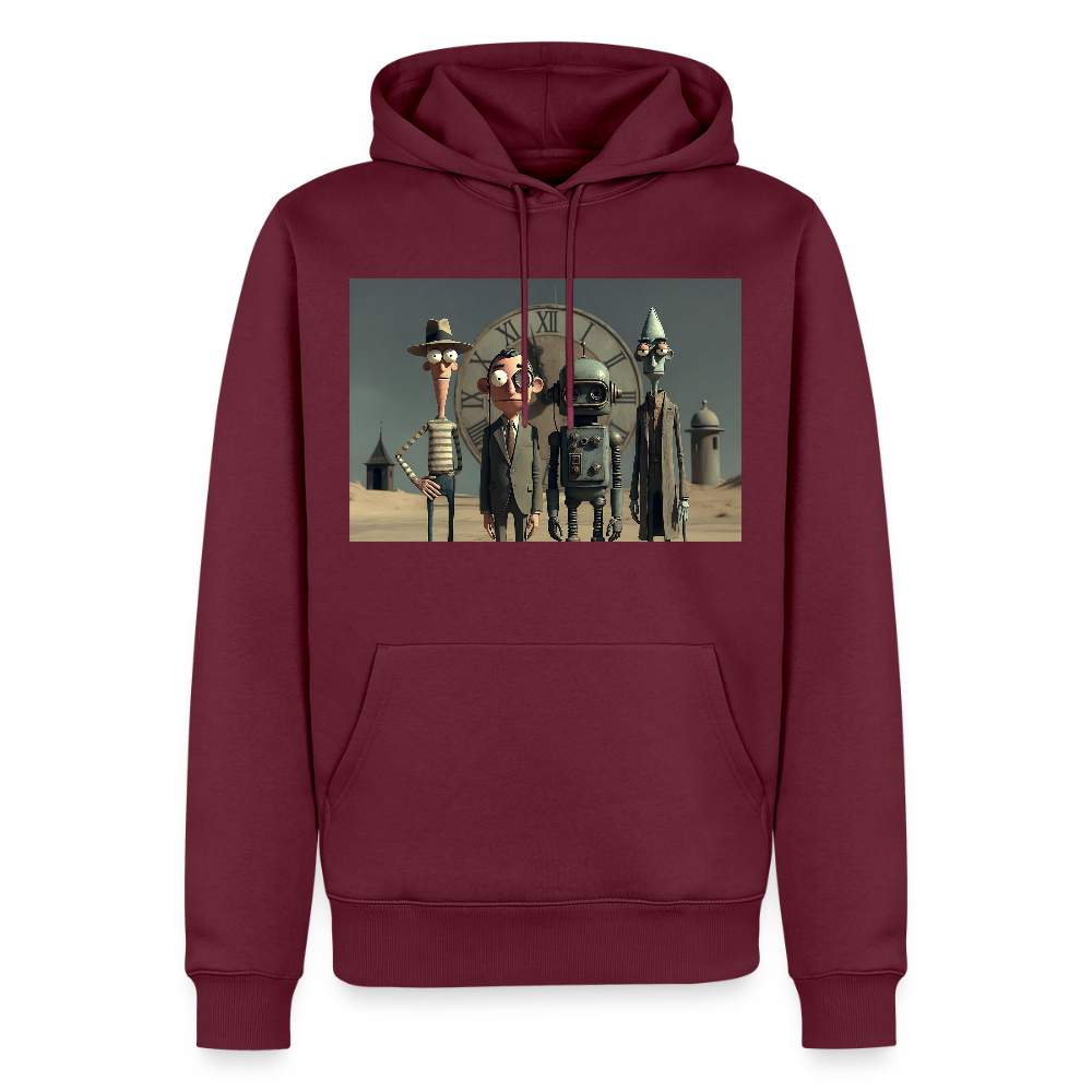 Pünktlich zu spät – Die seltsame Gesellschaft | Männer Premium Hoodie - Burgunderrot
