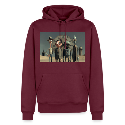 Pünktlich zu spät – Die seltsame Gesellschaft | Männer Premium Hoodie - Burgunderrot