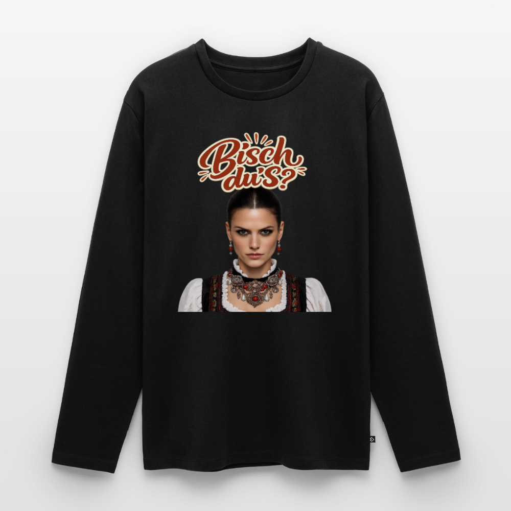 Schwarzwaldstolz – Sie weiß, wer sie isch | Männer Premium Bio Langarmshirt - Schwarz