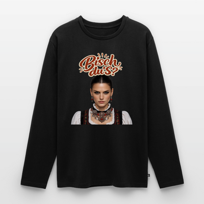 Schwarzwaldstolz – Sie weiß, wer sie isch | Männer Premium Bio Langarmshirt - Schwarz