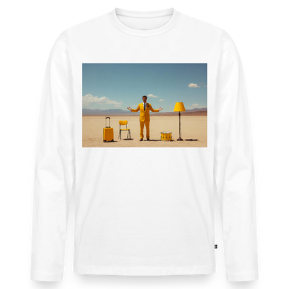 Alles im Griff (theoretisch) | Männer Premium Bio Langarmshirt - Weiß