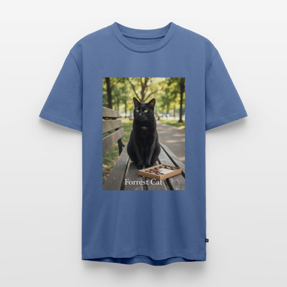 Forrest Cat – Krümel wartet | Männer Premium T-Shirt - Taubenblau