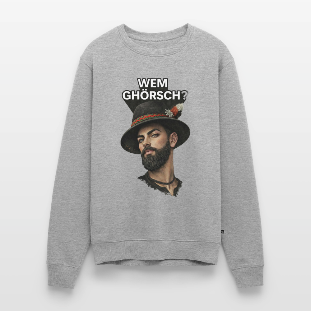 Wem ghörsch? – Alemannische Klärung |  Männer Premium Pullover - Grau meliert