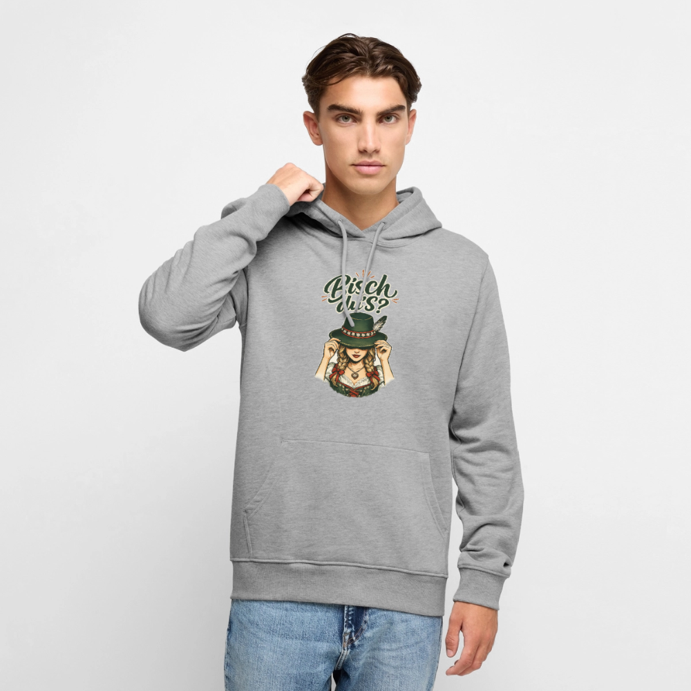 Bisch du’s? – Der Blick sagt alles | Männer Premium Hoodie - Grau meliert