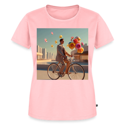 Fahrt ins Ungewisse (mit Blumen) | Frauen Premium T-Shirt - Rosa