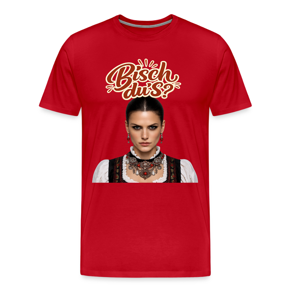 Schwarzwaldstolz – Sie weiß, wer sie isch | Männer Premium T-Shirt - Rot